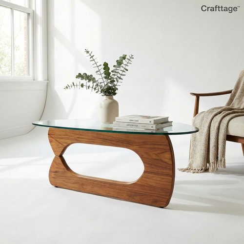 Sculpted Glass Coffee Table